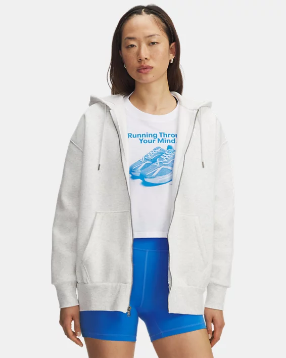 UA Icon Fleece Womens Oversized Full-Zip